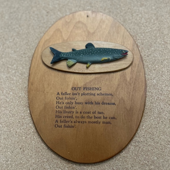 Whimsical Fisherman’s Plaque - Picture 1 of 5